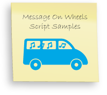 Message on wheels, transportation messages, shuttle bus messsages